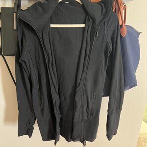 Lululemon travel jacket with hood. Black full zip